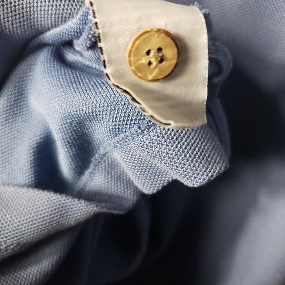 Tommy Bahama Marlin & Rossi Pique Mesh Short Sleeve Blue Polo Shirt-Size L - Picture 8 of 8